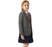 Funhoo Enfant The Musical Cosplay Costume Comédies Musicales Gris École Filles Matilda Uniforme Jupe Chemise Tie Halloween Party Tenue (Gris, L)