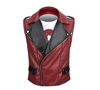 Funhoo Homme Fat Thor Cosplay Costume Punk Jacket sans Manches Veste Cloutée Gilets Ceinture Pantalon Ensemble Complet pour Fête Halloween Party Outfit (XXXL, Veste + gilet)
