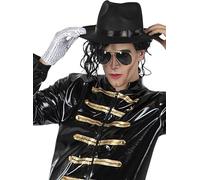 Funidelia | Chapeau et gant de Michael Jackson pour homme Musique Pop, Groupes Musique, Chanteurs, Années 80 - Accesoires pour Adultes, accessoire pour déguisement - Noir
