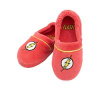 Funidelia | Chaussons Flash pour garçon Super héros, DC Comics - Accessoires & Linge maison - Cadeaux originaux enfants pour Noël, anniversaires & autres fêtes - Taille 32-34 - Rouge