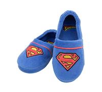Funidelia | Chaussons Superman pour garçon Super héros, DC Comics - Accessoires & Linge maison - Cadeaux originaux enfants pour Noël, anniversaires & autres fêtes - Taille 32-34 - Bleu