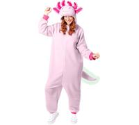 Funidelia | Costume daxolotl pour femme et homme Animaux - Déguisement pour Adultes et accessoires pour Halloween, carnaval et fêtes. - Taille S - M - Rose