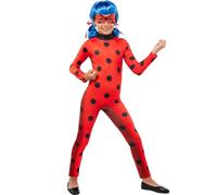 Funidelia | Costume de Miraculous Ladybug avec perruque pour fille Dessins Animés, Ladybug, Miraculous - Déguisement pour enfant et accessoires pour Halloween, carnaval et fêtes. - Taille 5-6 ans