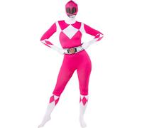 Funidelia Costume de Power Ranger rose seconde peau pour femme, Licence Officielle, Taille S Films et Cinéma, Super héros - Costume pour Adultes pour les fêtes, le Carnaval et Halloween