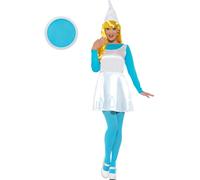 Funidelia | Costume de Schtroumpfette avec accessoires pour femme The Smurfs & Dessins Animés - Déguisement pour Adultes et accessoires pour Halloween, carnaval et fêtes. - Taille L