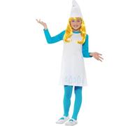 Funidelia | Costume de Schtroumpfette avec perruque pour fille The Smurfs & Dessins Animés - Déguisement pour enfant et accessoires pour Halloween, carnaval et fêtes. - Taille 5-6 ans