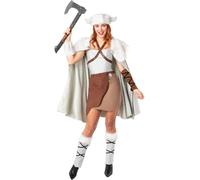 Funidelia | Costume sexy de viking pour femme Nordique, Valkyrie, Barbare, Vikings - Déguisement pour Adultes et accessoires pour Halloween, carnaval et fêtes. - Taille M - Marron