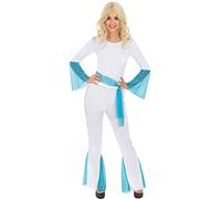 Funidelia | Déguisement Abba pour femme Disco, Groupes Musique, Chanteurs, Décennies - Déguisement pour Adultes et accessoires pour Halloween, carnaval et fêtes - Taille XL - Blanc