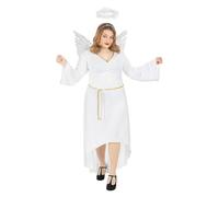 Funidelia | Déguisement ange avec auréole et ailes pour femme Noël, Crèche de Noël - Déguisement pour Adultes et accessoires pour Halloween, carnaval et fêtes - Taille XL - Blanc