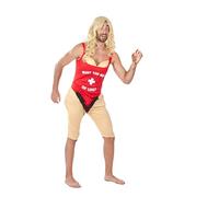 Funidelia | Déguisement baywatch pour homme Sauveteur, Alerte à Malibu, Professions - Déguisement pour Adultes et accessoires pour Halloween, carnaval et fêtes. - Taille S - M - Rouge