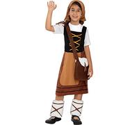 Funidelia | Déguisement bergère pour fille Noël, Crèche de Noël - Déguisement pour enfant et accessoires pour Halloween, carnaval et fêtes - Taille 7-9 ans - Marron