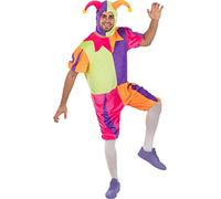 Funidelia | Déguisement bouffon adulte pour homme Clown, Cirque, Médiévaux - Déguisement pour Adultes et accessoires pour Halloween, carnaval et fêtes - Taille XXL - Gris/Argenté