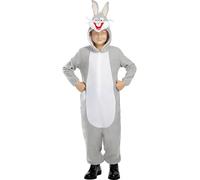 Funidelia | Déguisement Bugs Bunny - Looney Tunes pour fille et garçon Dessins Animés - Déguisement pour Enfant, accessoires pour Halloween, carnaval et fêtes - Taille 7-9 ans - Gris/Argenté
