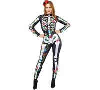 Funidelia | Déguisement Catrina squelette Día de los Muertos pour femme Tête de mort mexicaine & Halloween - Déguisement pour Adultes et accessoires pour Halloween, carnaval et fêtes. - Taille XS