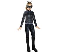 Funidelia | Déguisement Catwoman pour fille Femme chat, Super héros, DC Comics, Méchants - Déguisement pour enfant et accessoires pour Halloween, carnaval et fêtes. - Taille 5-6 ans - Noir