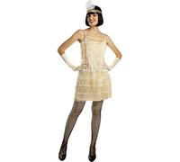 Funidelia | Déguisement Charleston années 20 doré pour Femme Taille M Années 20, Cabaret, Gangster, Décennies - Couleur: Multicolore, Accessoire pour déguisement