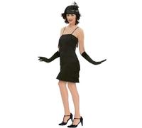 Funidelia | Déguisement Charleston Noir années 20 pour Femme Taille XXL Années 20, Cabaret, Gangster, Décennies