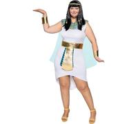Funidelia | Déguisement Cléopâtre pour Femme Égypte, Pharaon, Reine d’Égypte, Pays - Déguisement pour Adultes et Accessoires pour Halloween, Carnaval et fêtes - Taille M - L - Blanc