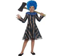 Funidelia | Déguisement clown tueur pour fille Clown, Killer Clown, Halloween, Horreur - Déguisement pour enfant et accessoires pour Halloween, carnaval et fêtes. - Taille 10-12 ans - Grenat