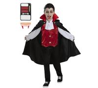 Funidelia | Déguisement Comte Dracula pour garçon - Halloween, Horreur, Dracula, Vampire - Déguisement pour enfant et accessoires pour Halloween, carnaval et fêtes.