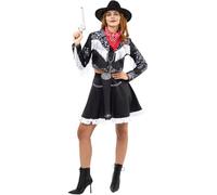 Funidelia | Déguisement cowgirl tireuse pour femme Cowboys, Indiens, Western - Déguisement pour Adultes et accessoires pour Halloween, carnaval et fêtes. - Taille L - Marron