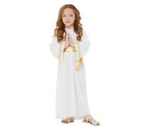 Funidelia Déguisement d’ange pour enfants, Comprend tunique et ceinture, Noël - Tenue pour enfants pour fêtes, Carnaval et Halloween - Taille 5-6 ans