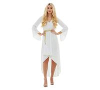 Funidelia Déguisement d’ange pour femme, Comprend robe avec ceinture, Noël - Tenue pour adultes pour fêtes, Carnaval et Halloween - Taille XS