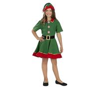 Funidelia Déguisement d’elfe de Noël pour fille, Comprend robe, ceinture et bonnet, Noël - Tenue pour enfants pour fêtes, Carnaval et Halloween - Taille 10-12 ans