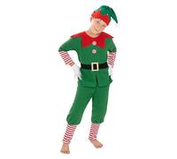 Funidelia Déguisement d’elfe de Noël pour garçon, Comprend t-shirt, pantalon, ceinture et bonnet, Noël - Tenue pour enfants pour fêtes, Carnaval et Halloween - Taille 3-4 ans