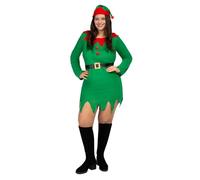 Funidelia Déguisement d’elfe lutin pour femme, Comprend robe, bonnet et ceinture, Noël - Tenue pour adultes pour fêtes, Carnaval et Halloween - Taille M
