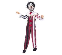 Funidelia Déguisement de clown effrayant Premium pour garçon, combinaison, chemise, collerette, masque avec cheveux, Clown Tueur, Tenue pour enfants pour fêtes, Carnaval et Halloween Taille 10-12 ans
