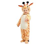 Funidelia Déguisement de girafe pour bébé, Combinaison avec boutons-pression, bonnet, queue et couvre-pieds, Animaux, Désert - Tenue pour bébé pour fêtes, Carnaval et Halloween - Taille 0-6 mois