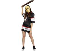 Funidelia | Déguisement de Jason Vendredi 13 hockey avec machette grande taile pour femme Friday the 13th - Déguisement Adultes et accessoires pour Halloween, carnaval et fêtes - Taille XL - Noir