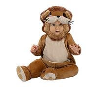 Funidelia Déguisement de lion pour bébé, combinaison avec boutons-pression, bonnet, queue et couvre-pieds, Taille 6-12 mois, Animaux, Désert - Tenue pour bébé pour fêtes, Carnaval et Halloween