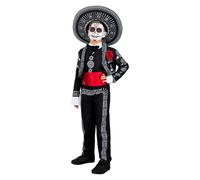 Funidelia Déguisement de Mariachi pour garçon avec chapeau, Costume du Jour des Morts pour enfant, Déguisements de Carnaval, Halloween et Fêtes - Taille 7-9 ans