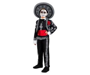 Funidelia Déguisement de Mariachi pour garçon avec chapeau, Costume du Jour des Morts pour enfant, Déguisements de Carnaval, Halloween et Fêtes - Taille 7-9 ans
