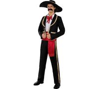 Funidelia Déguisement de Mariachi pour homme, pantalon, ceinture, chapeau, gilet avec chemise intégrée et nœud papillon, Catrina - Tenue pour adultes pour fêtes, Carnaval et Halloween - Taille L
