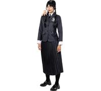 Funidelia | Déguisement de mercredi Addams uniforme - Wednesday pour femme Famille Addams & Halloween - Déguisement pour Adultes et accessoires pour Halloween, carnaval et fêtes. - Taille L