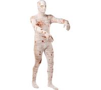 Funidelia Déguisement de momie seconde peau pour femme et homme, Taille M Qui fait peur & Horreur, Halloween - Costume pour Adultes pour les fêtes, le Carnaval et Halloween