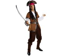 Funidelia Déguisement de pirate - Collection Caraïbes pour homme, Corsaire - Tenue pour adultes pour fêtes, Carnaval et Halloween - Taille XXL