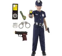 Funidelia | Déguisement de policier avec accessoires pour garçon Agent de Police, FBI, Professions - Déguisement pour enfant et accessoires pour Halloween, carnaval et fêtes. - Taille 10-12 ans