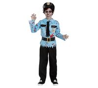 Funidelia Déguisement de policier zombie pour garçon, pantalon, chemise, ceinture, cravate et casquette, Taille 3-4 ans, Mort-Vivant - Tenue pour enfants pour fêtes, Carnaval et Halloween