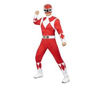 Funidelia Déguisement de Power Ranger rouge pour homme, Licence Officielle, Taille M Films et Cinéma, Super héros - Costume pour Adultes pour les fêtes, le Carnaval et Halloween