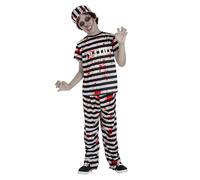 Funidelia Déguisement de prisonnier zombie pour garçon, Inclus pantalon, chemise et bonnet, Taille 3-4 ans, Mort-Vivant - Tenue pour enfants pour fêtes, Carnaval et Halloween