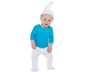 Funidelia | Déguisement de Schtroumpf 100% OFFICIELLE pour bébé taille 1-2 ans The Smurfs, Dessins Animés, Petit Nain - Couleur: Bleu, accessoire pour déguisement