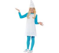 Funidelia | Déguisement de Schtroumpfette 100% Officielle pour Fille Taille 5-6 Ans The Smurfs, Dessins Animés, Les Schtroumpfs, Petit Nain - Couleur: Bleu, Accessoire pour déguisement