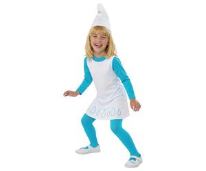 Funidelia | Déguisement de Schtroumpfette 100% Officielle pour Fille Taille 7-9 Ans The Smurfs, Dessins Animés, Les Schtroumpfs, Petit Nain - Couleur: Bleu, Accessoire pour déguisement