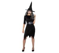 Funidelia Déguisement de sorcière basique pour femme, Taille M - L Sorcières, Magiciens - Costume pour Adultes pour les fêtes, le Carnaval et Halloween
