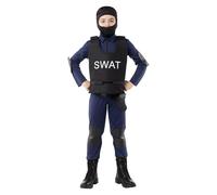 Funidelia Déguisement de SWAT pour enfants, Comprend combinaison, gilet, coudières, genouillères, cagoule et ceinture avec étui, Garde, Agent - Tenue pour enfants pour fêtes, Carnaval et Halloween