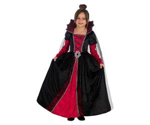 Funidelia Déguisement de Vampire Deluxe pour Fille avec robe, Tenue de Magicienne Enfant, Déguisements de Carnaval, Halloween et Fêtes - Taille 5-6 ans